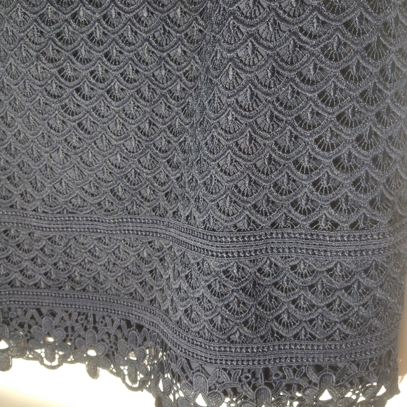 Loft NWT dark navy blue crocheted dress size 8 - Picture 4 of 8